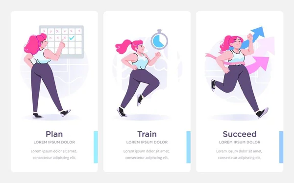 Steps for success. Sport and life achievements and success concept. Vector — 스톡 벡터