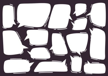 konuşma balonları ve iletişim balon topluluğu