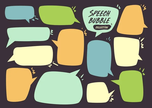 Collection Speech Bubbles Dialog Balloons — Stock Vector