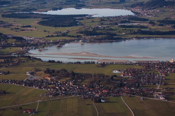 Переглянути німецьких селах та озера, Fussen і Хоеншвангау, Німеччина Ліцензійні Стокові Фото