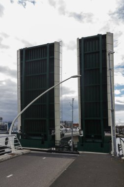 Open drawbridge, Zaanse Schans, Netherlands.