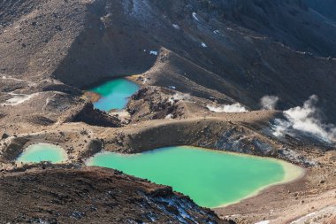 Emerald Lakes, Tongariro National Park, New Zealand clipart
