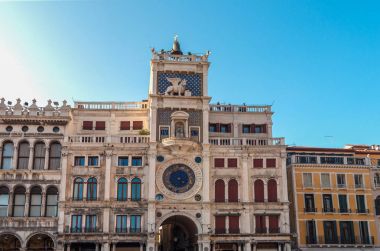 Piazza San Marco Venedik, İtalya, St Mark'ın Saat Kulesi