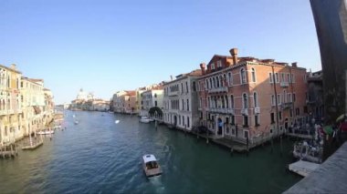 Grand Canal Venedik İtalya Eylül 2017 Timelapse video