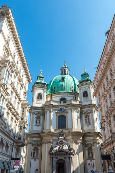 St. Peter's Church w Wiedniu września 2017 r. — Zdjęcie stockowe