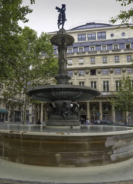 Fountain of the French theater Paris France — Stock Photo, Image