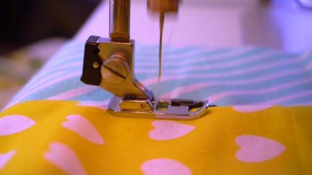 Відео Крупним Планом Швейної Машини — стокове відео