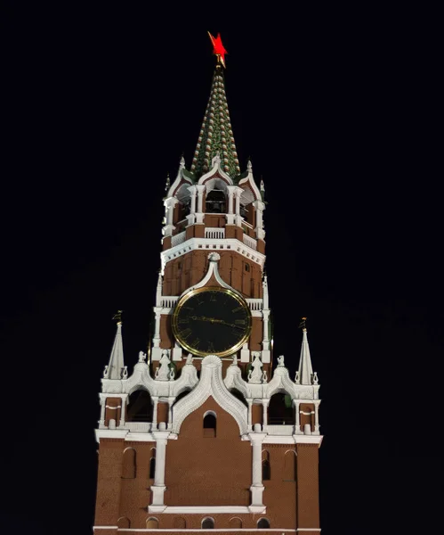 Russland. Moskau. Moskauer Kreml in einer klaren Nacht — Stockfoto