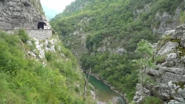 Tara rivier canyon in Montenegro — Stockvideo