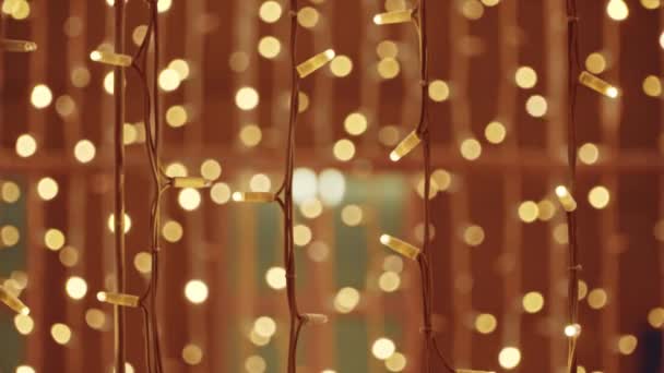 Lumière abstraite. Des lumières de Noël floues. fond bokeh. Vidéo de stock — Video