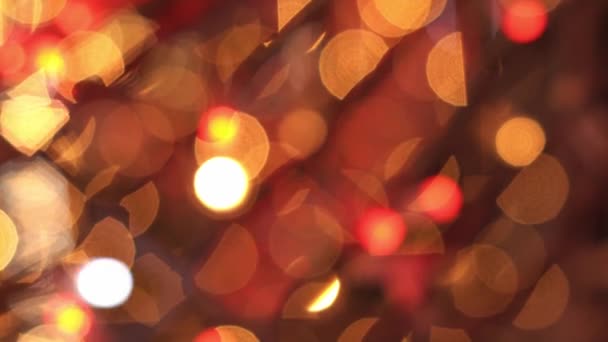 Abstraktes Licht. verschwommene Weihnachtsbeleuchtung. Bokeh-Hintergrund. Aktienvideo — Stockvideo