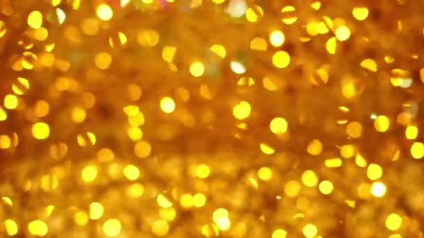 Abstract blurred gold background. bokeh background — Stock Video