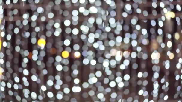 Lumière abstraite. Des lumières de Noël floues. fond bokeh. Vidéo de stock — Video