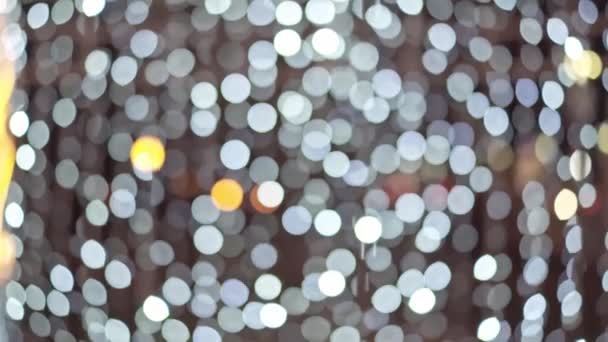 Lumière abstraite. Des lumières de Noël floues. fond bokeh. Vidéo de stock — Video