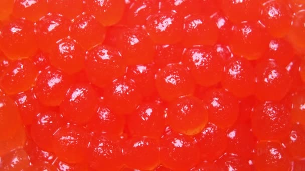 Rotación de primer plano de caviar. fondo de caviar — Vídeos de Stock