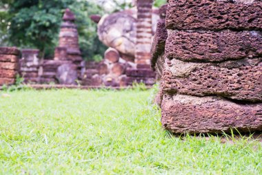 Laterite yeşil çimenlerin üzerinde.