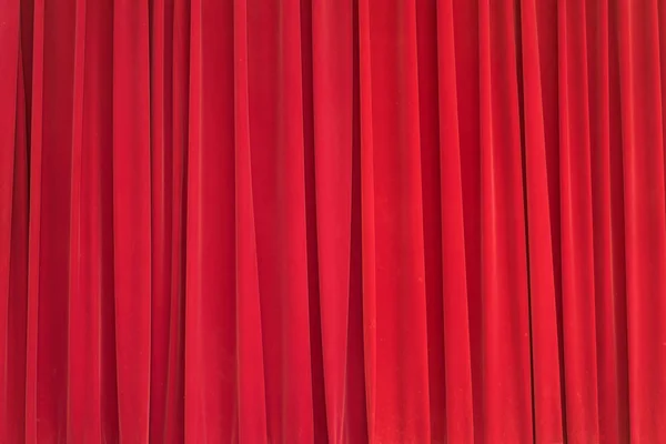 Red velvet curtain backdrop on the stage. — Stock Photo, Image