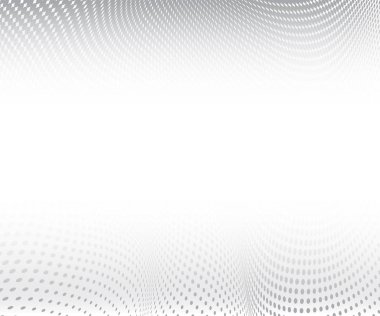 Beyaz arka planda gri daireler. Yarı ton dalga doku. Vektör 