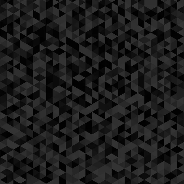 Geometrisches Mosaikmuster aus schwarzer Dreiecksstruktur, abstraktes v — Stockvektor
