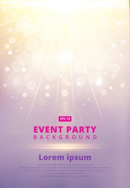 Pembe şenlikli el ilanı veya postertemplate Bokeh etkisi aydınlatma ile.