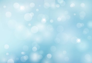 soyut ilkbahar yaz bokeh açık mavi renkli. Vektör Illus