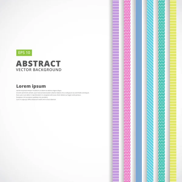 Línea vertical abstracta color pastel, estilo retro, Vector Illustr — Vector de stock