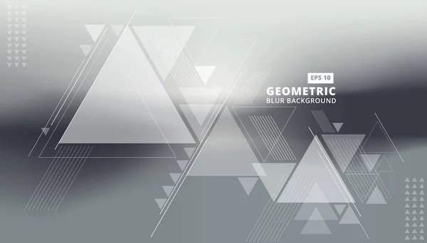 Fundo borrado abstrato com composição de triângulos geométricos — Vetor de Stock