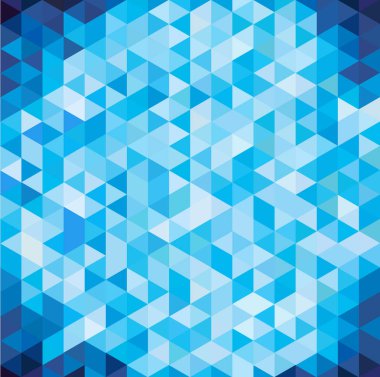 Kopya alanı, izometrik soyut geometrik mavi üçgen vie