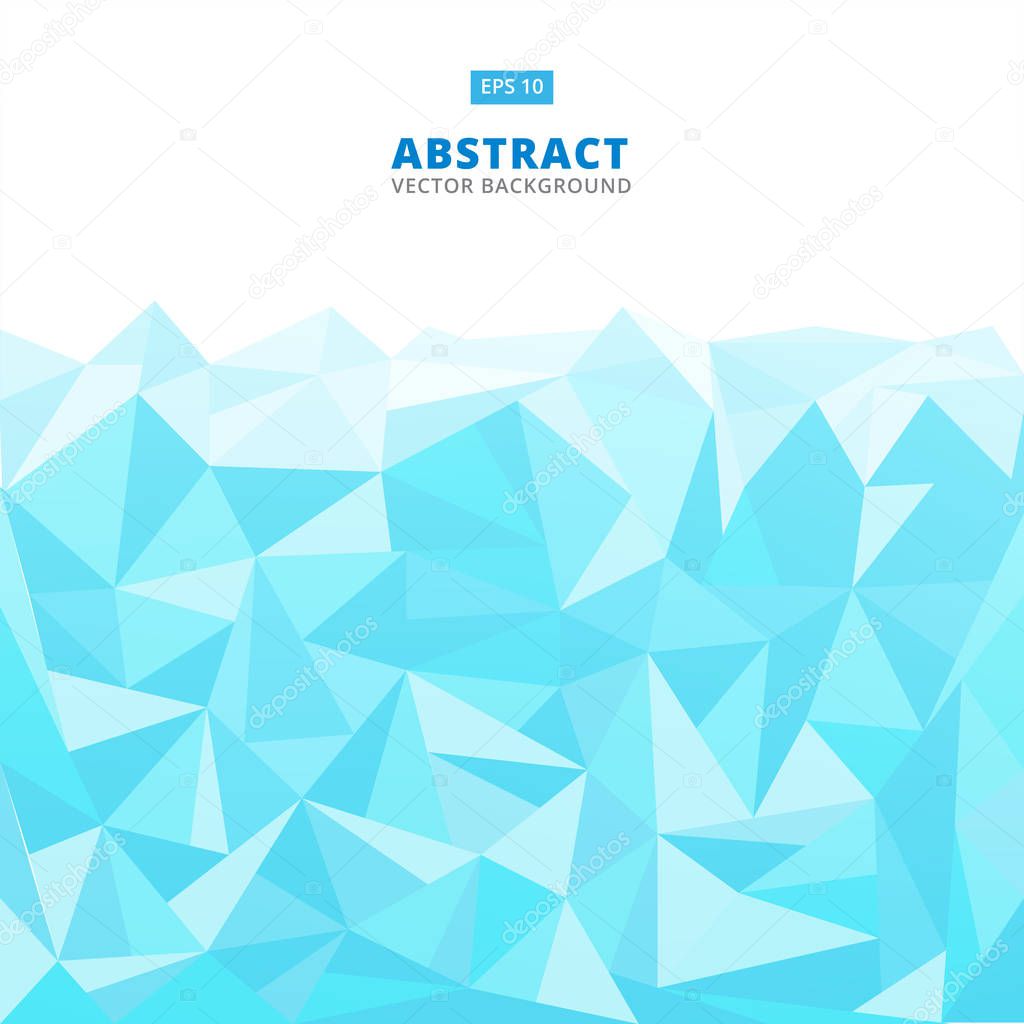 Abstract geometric blue turquoise and White Background, low poly