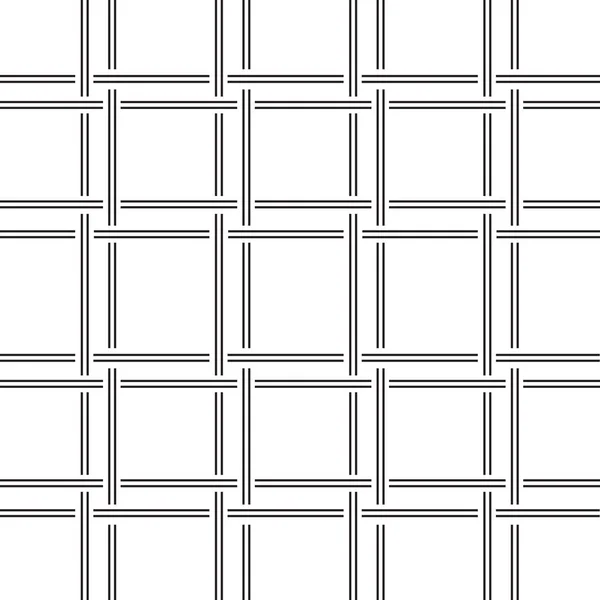Patrón geométrico. Líneas en blanco y negro tejen impresión simple, Vec — Vector de stock