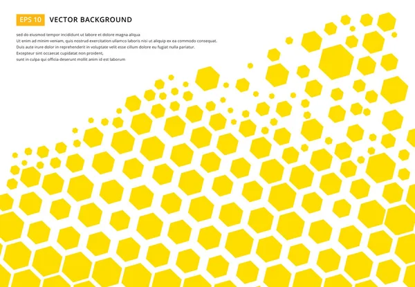 Patrón hexágono amarillo concepto diseño tecnología abstracta backgr — Archivo Imágenes Vectoriales