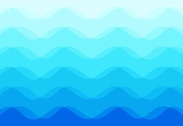 Abstrakter Hintergrund blauer Meereswellen, Vektor — Stockvektor
