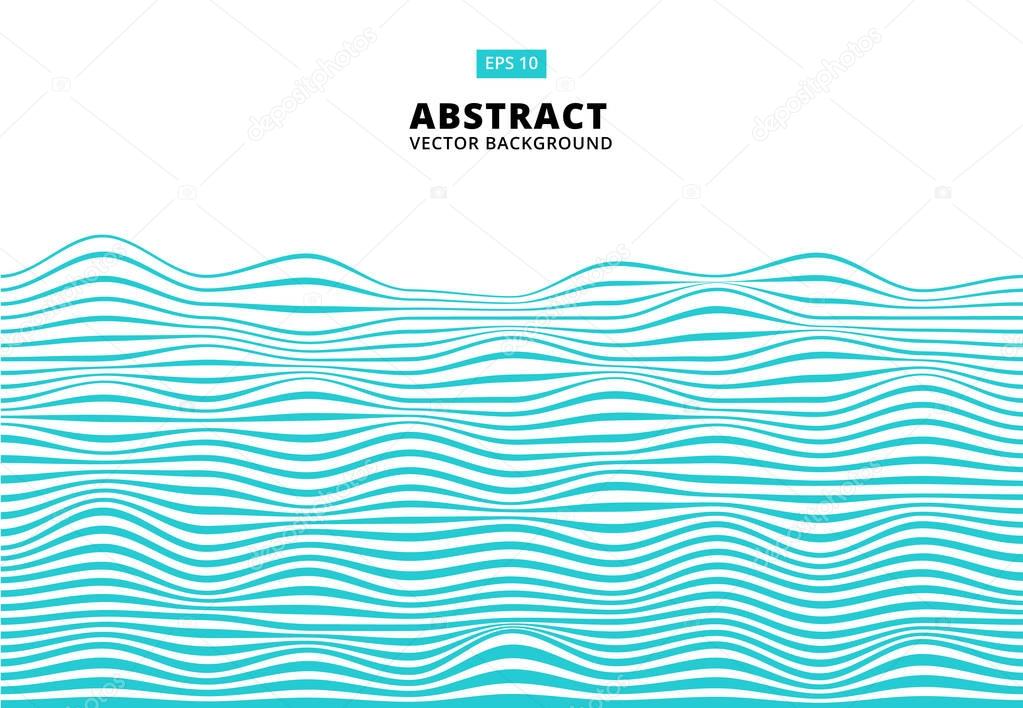 Abstract blue lines wave, Wavy stripes pattern, Rough surface, V