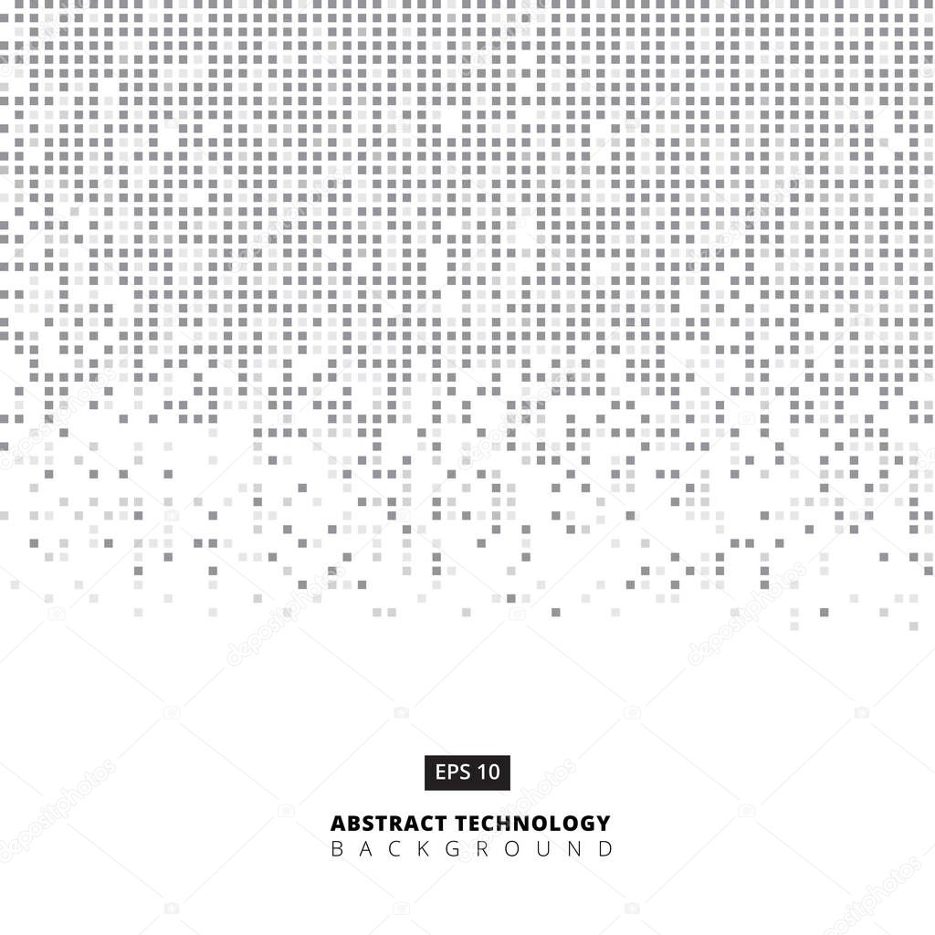  Abstract gray and white square geometric with copy space, Techn