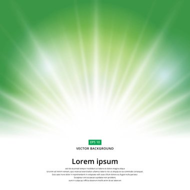 sunlight effect sparkle on green background with copy space. Abs clipart