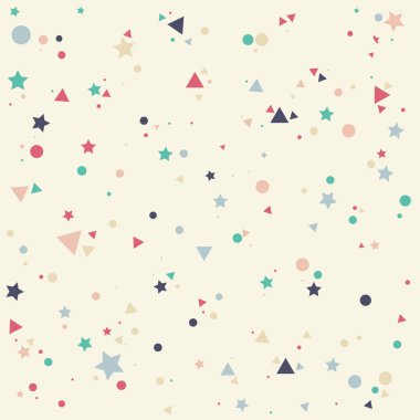 Pastel renkli mavi, gri, pembe, turuncu ile soyut desen 