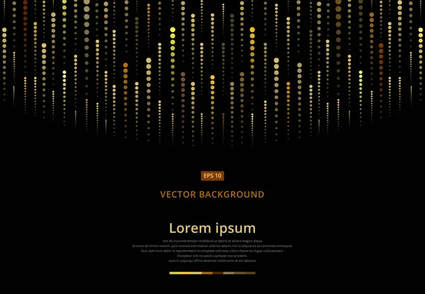 Puntos geométricos abstractos semitono dorado, Meteoro dorado, Vector — Vector de stock