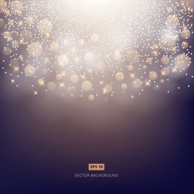 Soyut zarif bokeh ile koyu arka plan parlayan ışıklar ve 