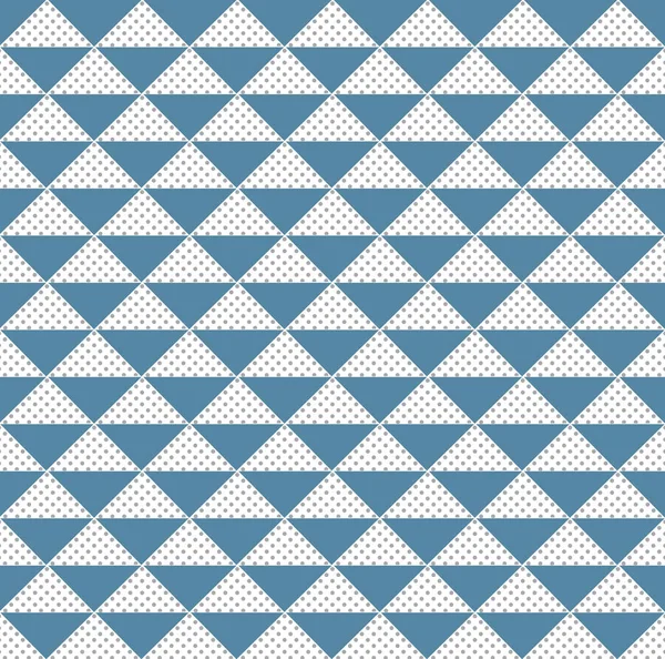 Patroon driehoek blauw en grijze stippen Abstract. — Stockvector