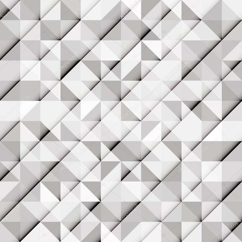 Abstract gray triangle and square in grey or white color pattern