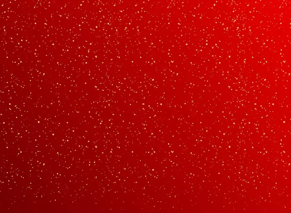 Fond rouge de Noël avec des décorations à pois dorés et or g — Image vectorielle