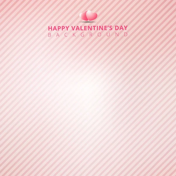 Fond rose avec lignes diagonales rayées pour la Saint Valentin . — Image vectorielle