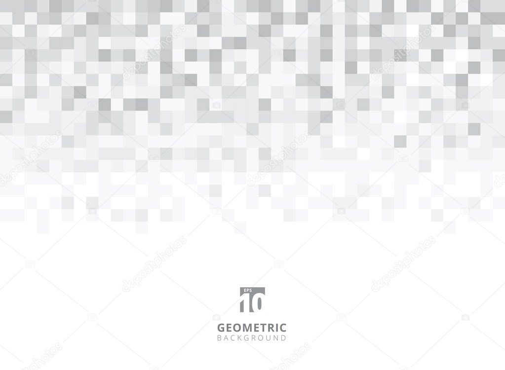 Abstract squares geometric gray and white background with copy s