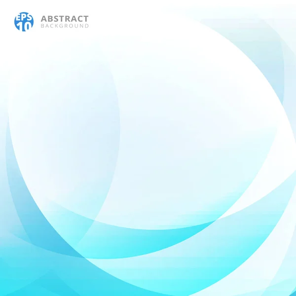 Abstract light blue curve overlap background. — Stock Vector