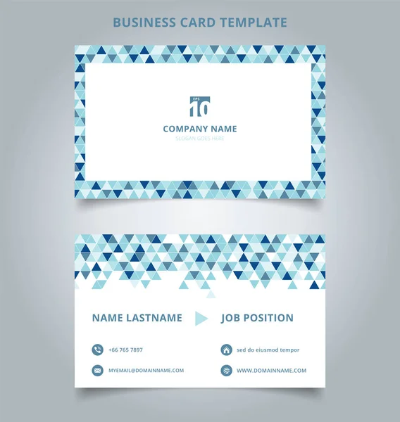 Creative business card and name card template blue color modern — Stock Vector