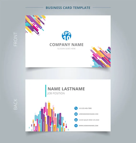 Creative business card and name card template modern style compo — Stock Vector