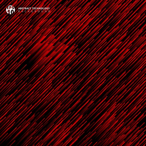 Abstrakta teknik rött ljus lazer linjer mönster diagonalt på — Stock vektor