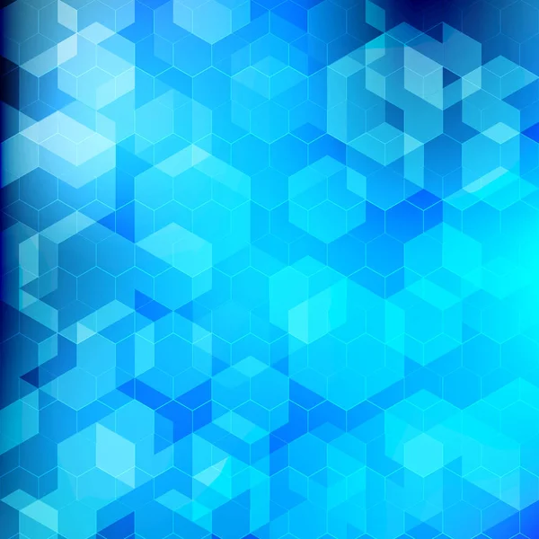 Abstract technology blue geometric hexagon pattern background. — Stock Vector