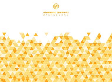 Sarı renk üçgen geometrik yapısı arka plan ve metin soyut