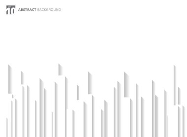 Beyaz renk kağıt kesme dikdörtgen çubuğunda Gölge kopya ile